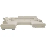 Mirjan24 Wohnlandschaft Torezio Bis Cord, mit Bettkasten und Schlaffunktion, Einstellbare Kopfstützen, 346x203x70-90 cm, Wohnzimmer, Sofas ... Couches, Wohnlandschaften, Wohnlandschaften in U-Form