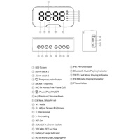 67 Tragbare Mini Sprachansage Wecker Spiegel Uhr Wireless Blu DA