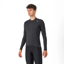 Castelli Espresso Thermal Jersey Herren Langarm Trikot - light black - XL