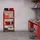 Relaxdays Schwerlastregal Stahl 150x70x30 cm rot 4 Böden