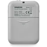 Sangean SR32WHITE tragbares Mini-Radio (AM, FM), Radio, Grau, Weiss