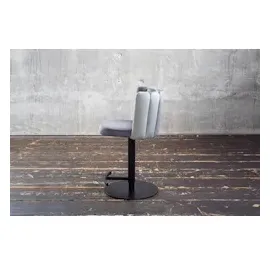 KAWOLA Barhocker JADA Drehstuhl höhenverstellbar Velvet grau