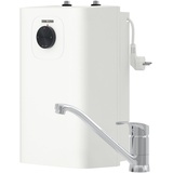 Stiebel Eltron SNU 5 Plus mit Einhebel-Armatur MAE-K sehr kompakt, antitropf-, thermostop-Funktion, Untertischboiler 5 Liter Niederdruck, 2 kW, 204976