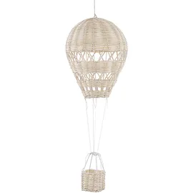 Beliani Wandobjekt Ballon Bemba Rattan 60 cm Naturfarben