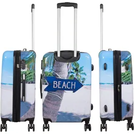 warenhandel könig PM Summer Beach 4-Rollen 67 cm / 66 l blau/weiß