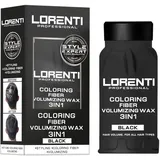 lorenti tokyo & seoul Lorenti Professional 3in1 Faser-Volumen-Wachs Schwarz – Styling, Haarfarbe & Haarverdichtung – Puderwachs gegen dünnes Haar für Männer & Frauen