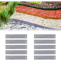 Green split 10er Set Rasenkanten Metall 13.5 cm hoch,