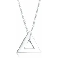 KUZZOI Kette mit Anhänger Herren Erbskette Dreieck Triangle 925 Silber silberfarben