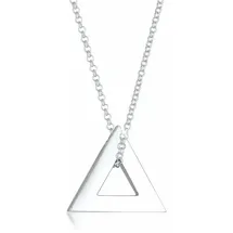 KUZZOI Kette mit Anhänger Herren Erbskette Dreieck Triangle 925 Silber silberfarben