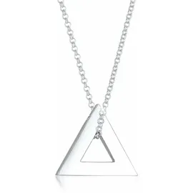 KUZZOI Kette mit Anhänger Herren Erbskette Dreieck Triangle 925 Silber silberfarben