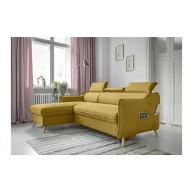 miuform Eckcouch Polyester 2-Sitzer Gelb