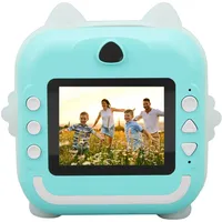 Sofortbildkamera für Kinder, 24 MP, 1080P, Foto-Video, 2,4-Zoll-Bildschirm, Digitale Kinder-Video-Camcorder-Kamera, Sofortbildkamera, Thermodruck (Blue)