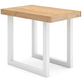 SKRAUT HOME Konsolentisch 140x90x73cm Eiche und weiß
