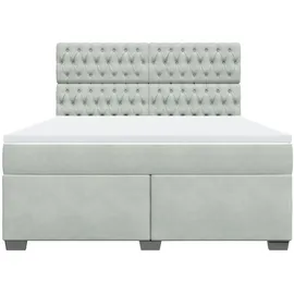 vidaXL Boxspringbett 180 x 200 cm Hellgrau