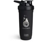SmartShake Reforce Stainless Steel - Game of Thrones Dracarys Shaker-Flasche aus Edelstahl (900 ml), leichte Sport-Shaker-Flasche mit weichem Deckel, auslaufsicher, BPA-frei und DEHP-frei