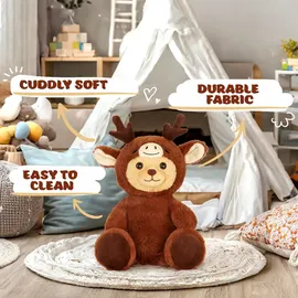 brubies Teddy Hirsch 25 cm Braun/Beige/Hellbraun