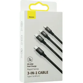 Baseus Rapid 3-in-1 USB Type-C Cable PD 20W 1.5m