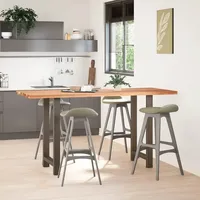 VidaXL Bartisch Hellbraun 200x80x102 cm Massivholz Eiche Rechteckig -