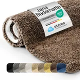 Etérea Badteppich Badematte Jana 60 cm rund Braun