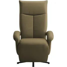 sit&more TV-Sessel Amica Kunstleder 74 x 112 x 82 cm Grün mit Kopfteilverstellung & Drehfunktion