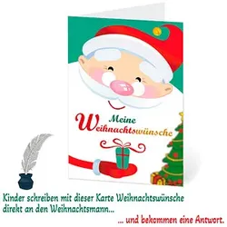 LUMA Weihnachtskarte Wünsche an den Weihnachtsmann DIN B6