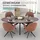Homestyle4u Essgruppe Esstisch Oval mit 4 Polsterstühlen Bouclé