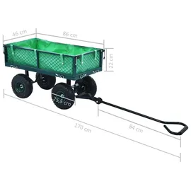 vidaXL Bollerwagen Gartenwagen grün