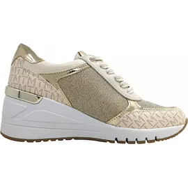 Marco Tozzi Damen Wedge Sneaker Freizeit mit Keilabsatz, Beige (Cream Comb), 38