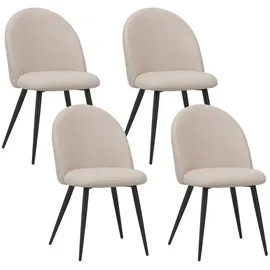 Albatros Esszimmerstuhl Capo Stoff beige 4er Set