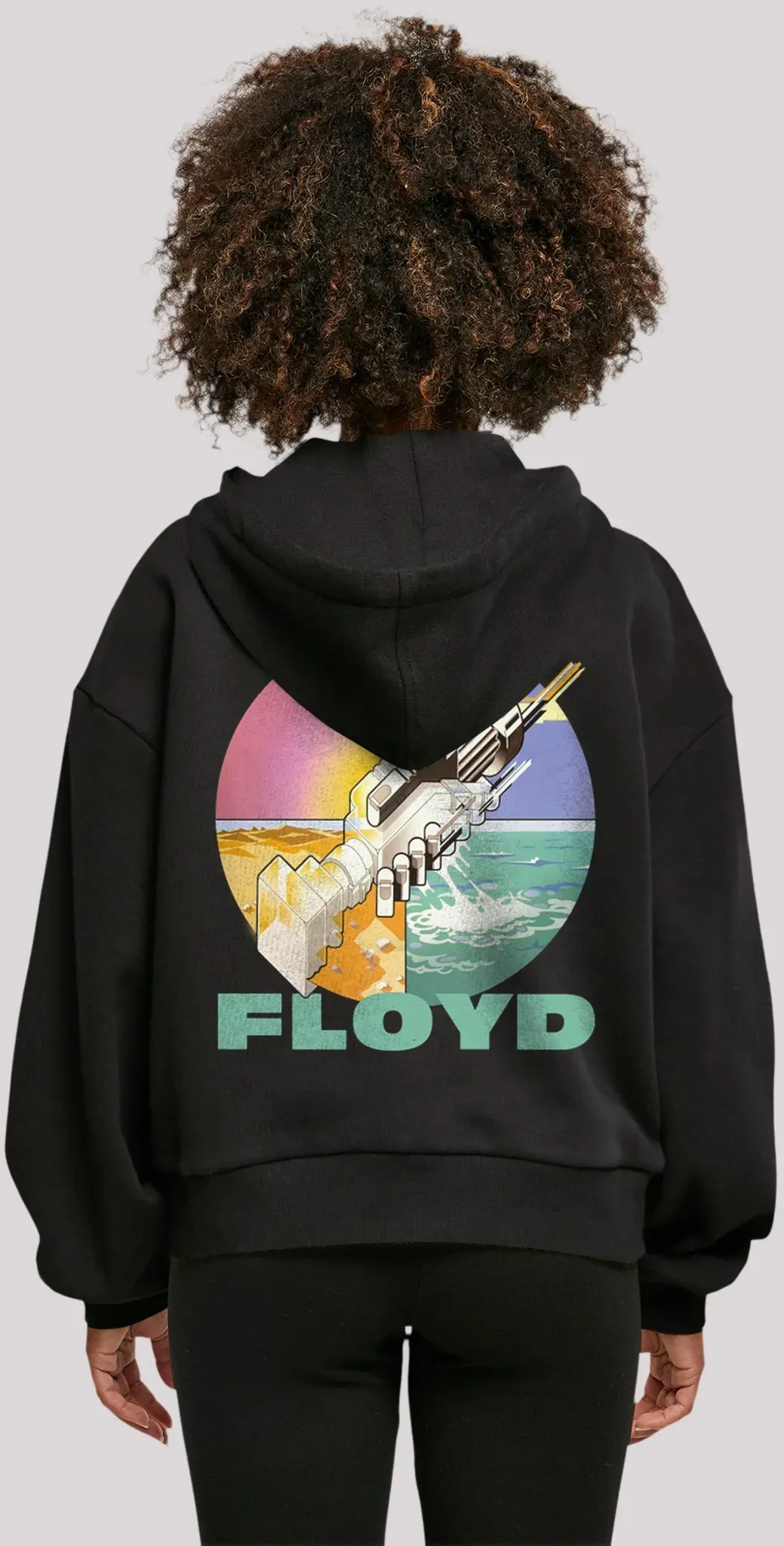 Kapuzenpullover F4NT4STIC "Pink Floyd Wish You Were Here" Gr. XS, schwarz Damen Pullover Print