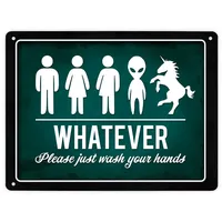 Trendaffe Metallschild XL mit Spruch: Whatever - Please just