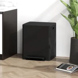 Homcom Treteimer 2 x 25 l Schwarz