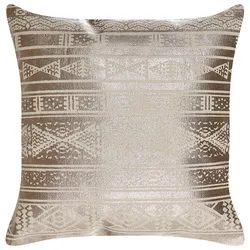 Dekokissen geometrisches Muster Baumwolle roségold 50 x 50 cm OUJDA