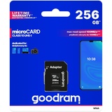 goodram M1AA R100 microSDXC 256GB Kit, UHS-I U1, Class 10 (M1AA-2560R12)