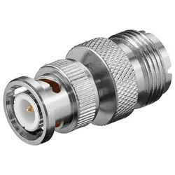 Wentronic Goobay BNC-Stecker > UHF-Kupplung, vergoldeten Kontakten, Metallgehäus