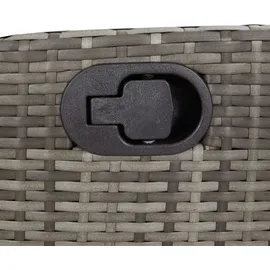 vidaXL Gartensessel mit Kissen 2 Stk. Verstellbar Grau Poly Rattan