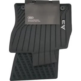 Audi A3 2013-2020 Gummifußmatten Allwettermatten vorne Schwarz, 2 Stück