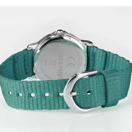 JACQUES FAREL KCF 067 0 mm Textilgehäuse grün Textilarmband grün onesize