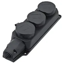 Inter Bär Steckdosenleiste 3fach Schwarz 1 St.