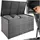 Tectake tectake® Auflagenbox, mit Aluminiumgestell und Rattangeflecht, komfortable Hubautomatik, 145 x 82,5 x 79,5 cm
