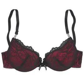 JETTE Push-up-BH rot/schwarz 70C