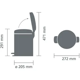 Brabantia Newicon 5 l matt black