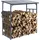 GRASEKAMP Kaminholzregal Stahl 185 x 70 x 170/185 cm grau
