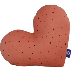 Träumeland Kuschelkissen Herz Moon 38x30x12cm - braun