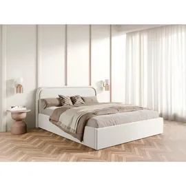 FEDVE Polsterbett, Creme, Textil, 140x200 cm, Schlafzimmer, Betten, Polsterbetten