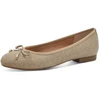 Marco Tozzi Damen Ballerinas mit Schleife Vegan, Gold (Platinum),
