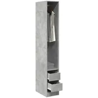 VidaXL Kleiderschrank Betongrau 30x50x200 cm Holzwerkstoff