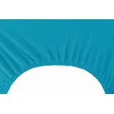 DecoKing Spannbettlaken Baumwolle 140 x 200 - 160 x 200 cm Blau