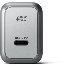 Satechi 30W USB-C GaN Wandladegerät - Schwarz/Silber