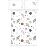 Herding Weltall Bettwäsche "Made in green" Größe 40x60 + 100x135 cm